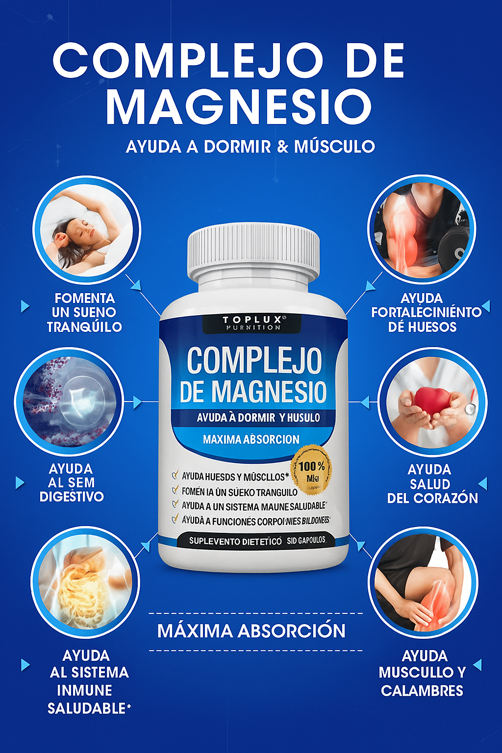Complejo de magnesio 8 en 1  🇺🇸 Producto 100% Americano  IMPORTADO x BLACK SALE PRCIO : $89.900 (ANTES $159.900)