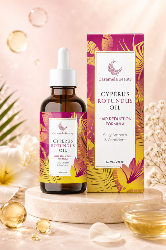 Caramela, Aceite Natural de Cyperus Rotundus para Depilación, Hidratante.